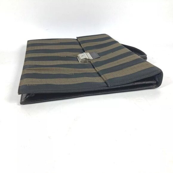 FENDI vintage Pecan Document Bag Briefcase Hand Bag Tote Bag Business bag - Picture 8 of 13